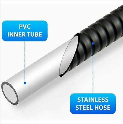 200cm Anti-Twist Stainless Steel Universal Shower Hose, Corrosion-Resistant V1263-JX-5885