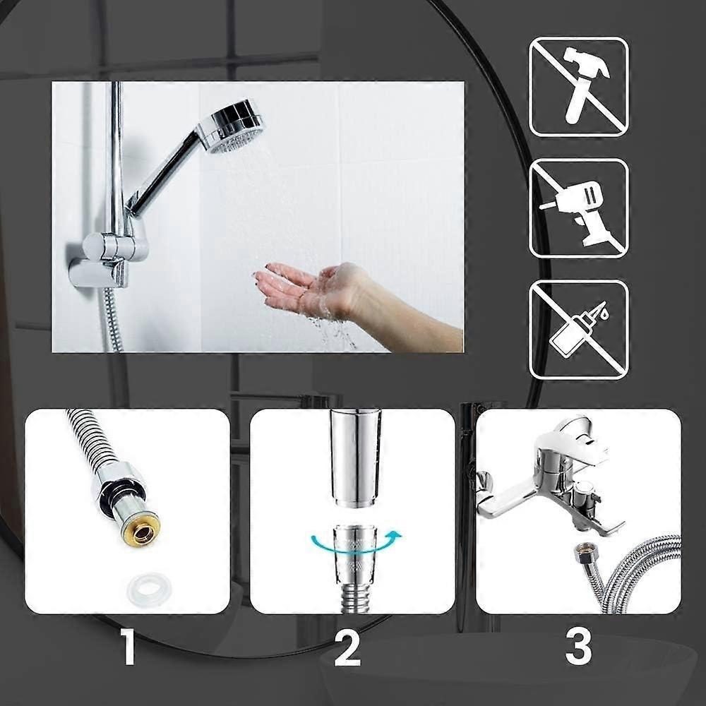 2m Universal Expandable Shower Hose, Stainless Steel Anti-Elastic Shower Pipe V1263-JX-5889