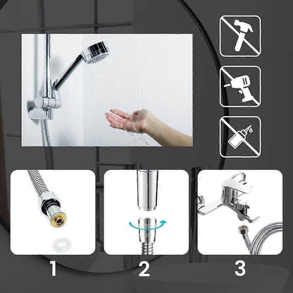 2m Universal Expandable Shower Hose, Stainless Steel Anti-Elastic Shower Pipe V1263-JX-5889