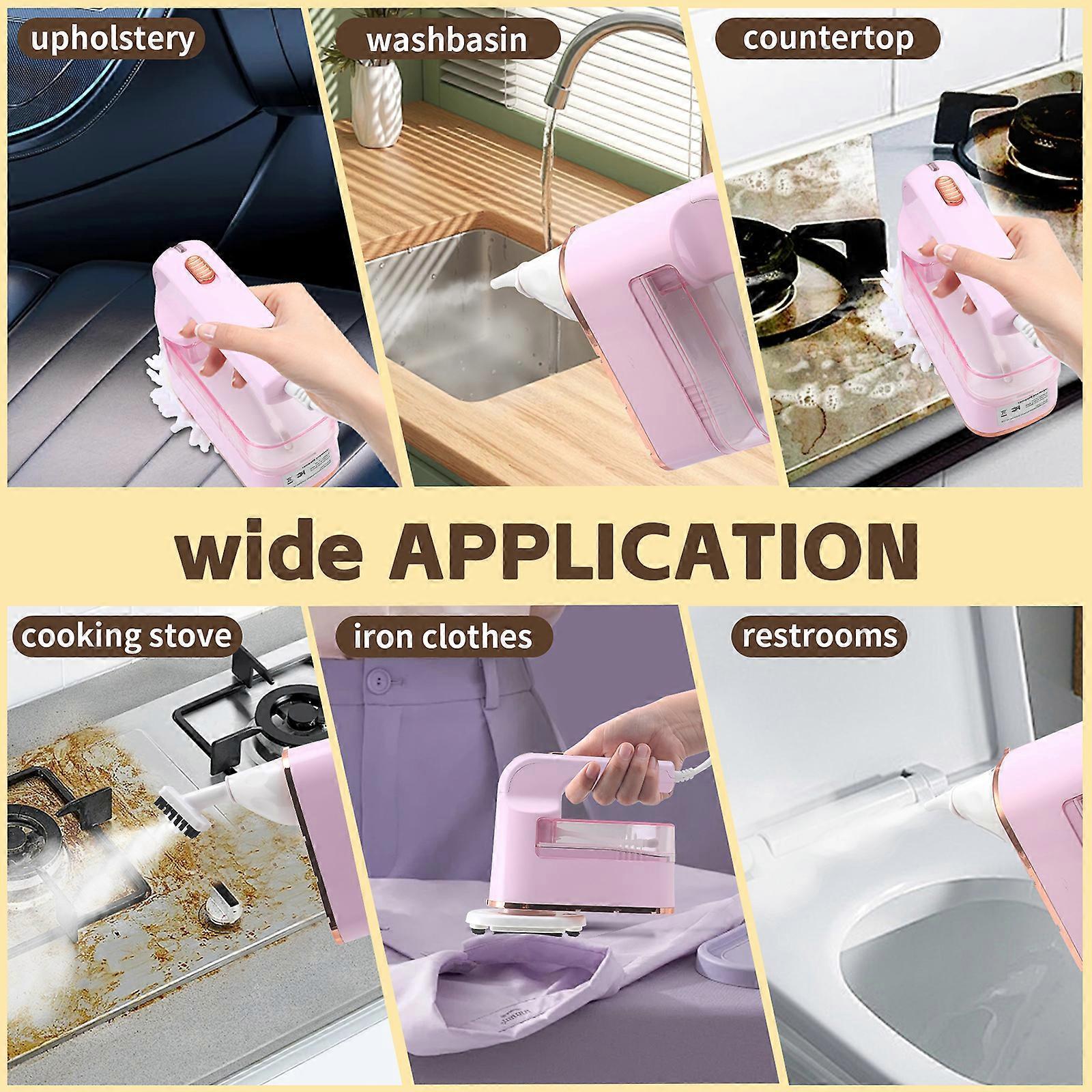 Multifunctional Handheld Steamer for Clothes Furniture Carpet with 9.8ft Hose V1263-JX-5898