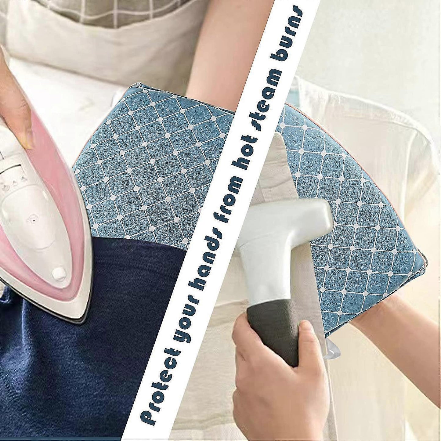 Handheld Ironing Glove Heat Resistant Steamer Mitt with Finger Loop for Ironing V1263-JX-5899