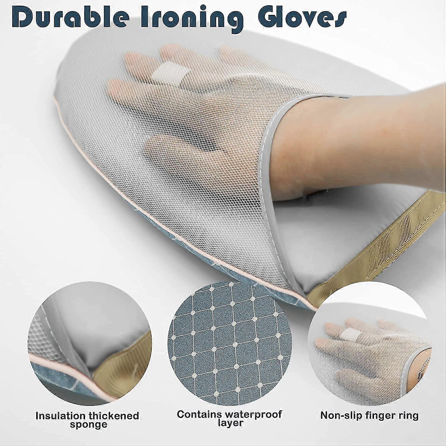 Handheld Ironing Glove Heat Resistant Steamer Mitt with Finger Loop for Ironing V1263-JX-5899