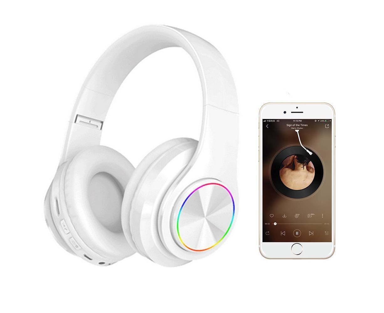Bluetooth Over Ear Headphones - Foldable Stereo - Lightweight Wireless Headset with Mic V1263-JX-59