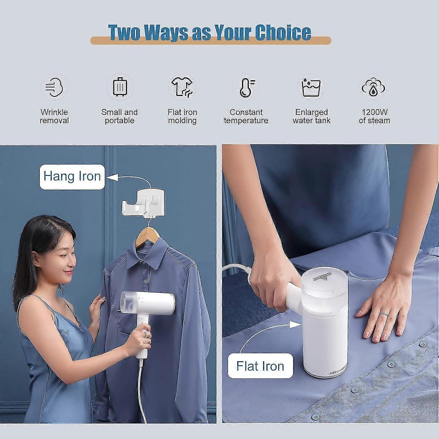 1200W Vertical Travel Steam Iron 200ml Lightweight Portable Handheld Steamer V1263-JX-5907
