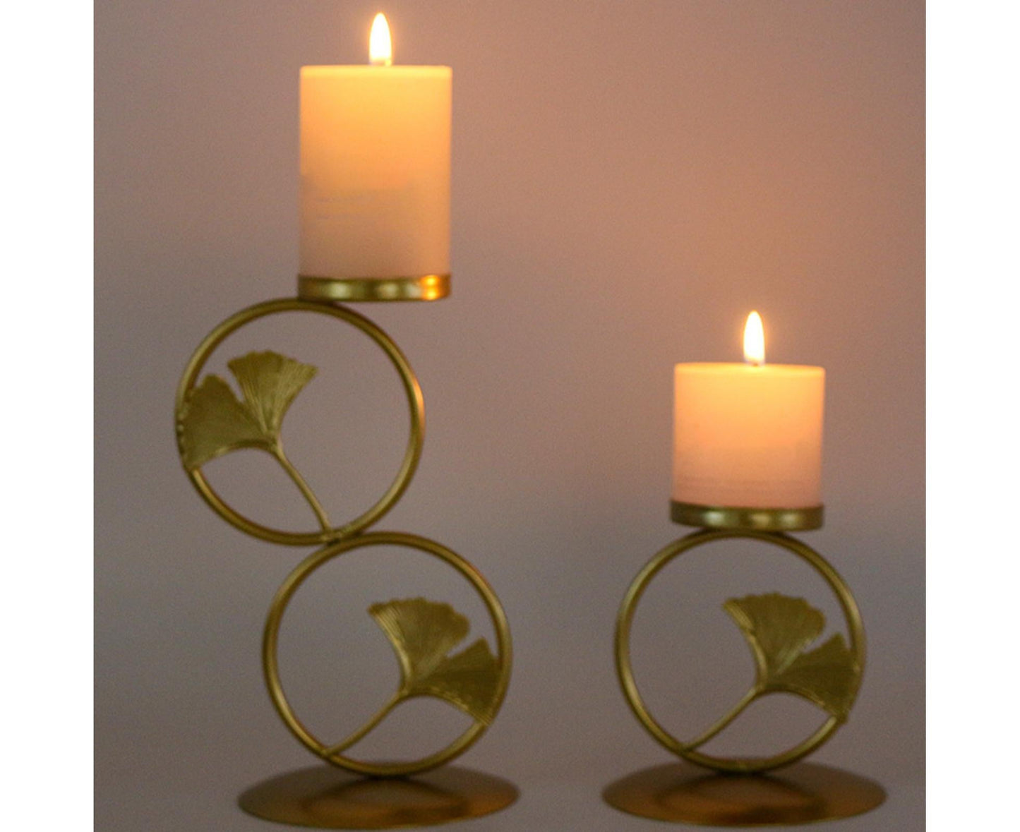 Nordic Retro Golden Candlestick Candle Holder Romantic Wedding Props Ornaments-Black L V1263-JX-591