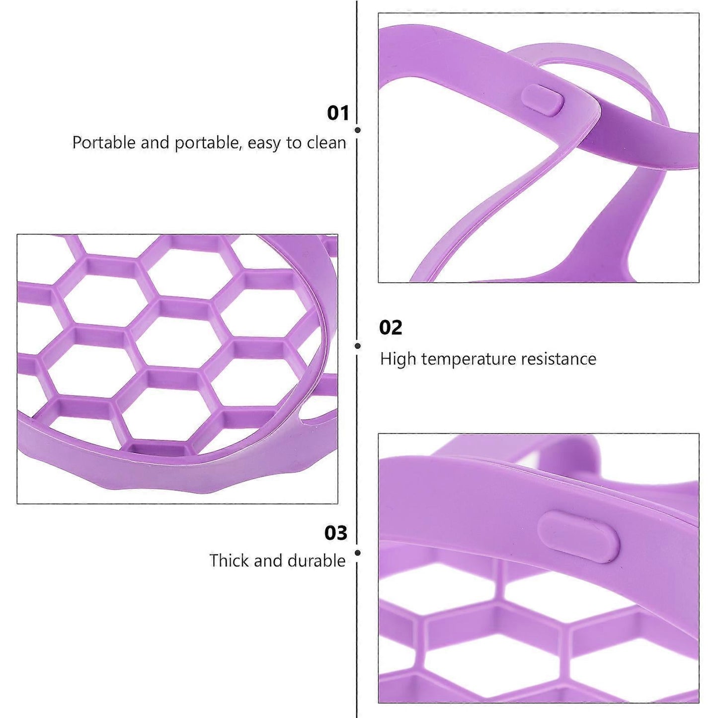 Multifunctional Handheld Steamer Silicone Vegetable Basket Drain Basket V1263-JX-5915
