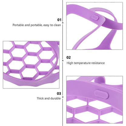 Multifunctional Handheld Steamer Silicone Vegetable Basket Drain Basket V1263-JX-5915