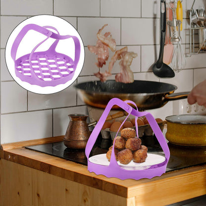 Multifunctional Handheld Steamer Silicone Vegetable Basket Drain Basket V1263-JX-5915