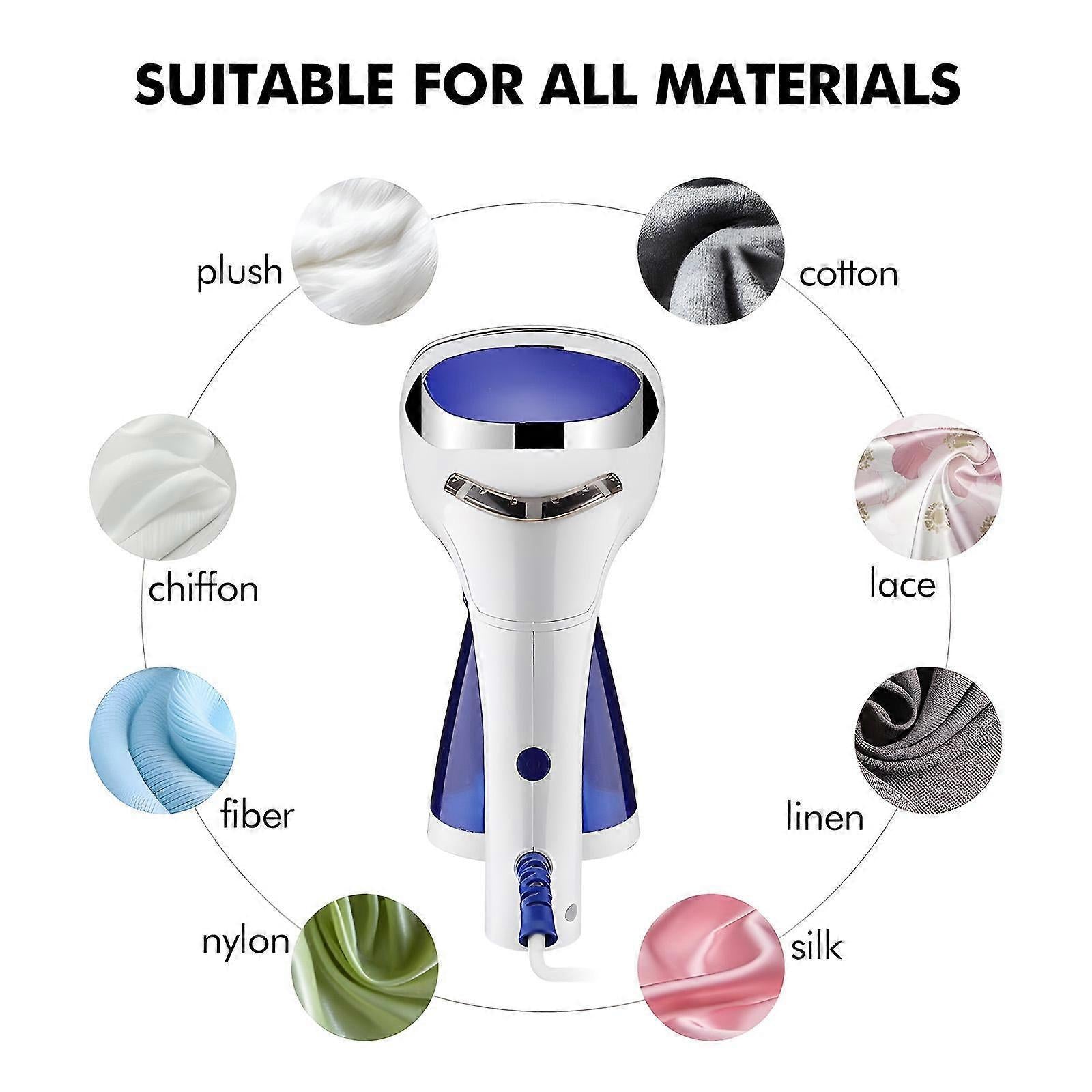 1600W Foldable Handheld Steamer for Clothes 40s Heat Up Wrinkle Remover with Brush V1263-JX-5916