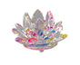 Artificial Quartz Crystal Lotus Flower Figurine Wedding Party Decor Souvenir-Colorful V1263-JX-592