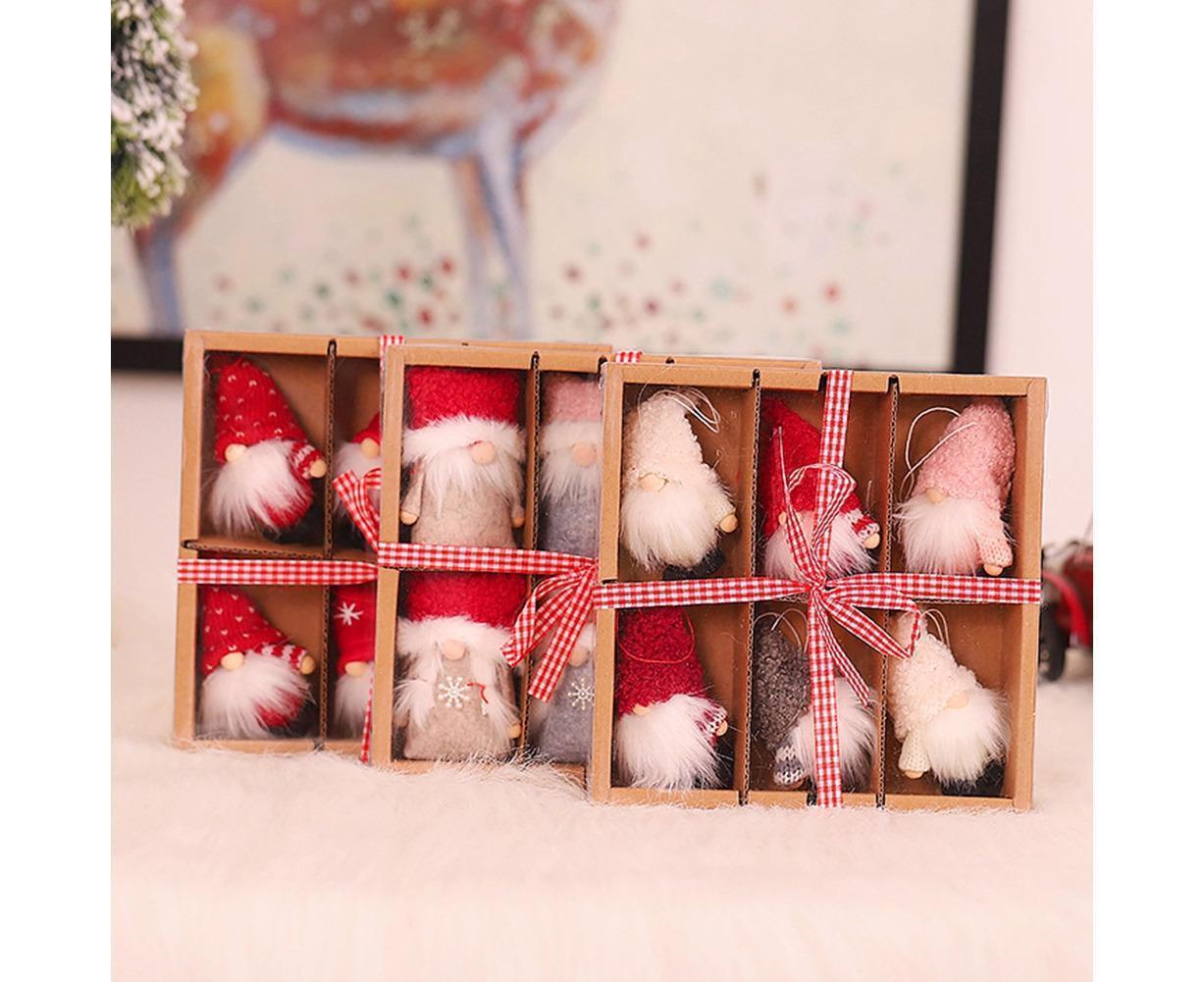 1 Set Christmas Decorations Doll Shopping Mall Window Decoration Gift Box Decor-A V1263-JX-593