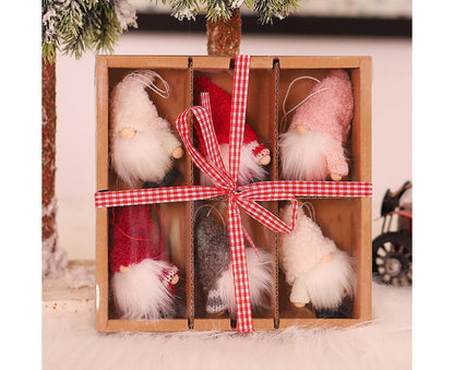1 Set Christmas Decorations Doll Shopping Mall Window Decoration Gift Box Decor-A V1263-JX-593