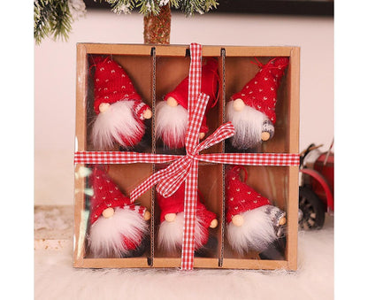 1 Set Christmas Decorations Doll Shopping Mall Window Decoration Gift Box Decor-A V1263-JX-593