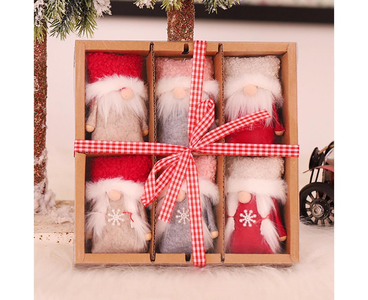 1 Set Christmas Decorations Doll Shopping Mall Window Decoration Gift Box Decor-A V1263-JX-593