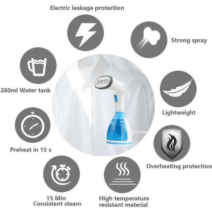Handheld Steamer 1500W 280ML Portable Clothes Steamer Fast Heating for Home & Travel V1263-JX-5935