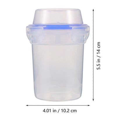 2pcs Double Layer Overnight Oats Containers Breakfast Salad Cups Leakproof V1263-JX-5937