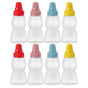 8pcs Plastic Condiment Bottles for Ketchup Honey Salad Dressing Sauce Jars V1263-JX-5938