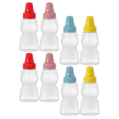 8pcs Plastic Condiment Bottles for Ketchup Honey Salad Dressing Sauce Jars V1263-JX-5938