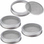4 Sets 86mm Stainless Steel Sprouting Jar Lids Strainer Kit for Salad Seeds V1263-JX-5939
