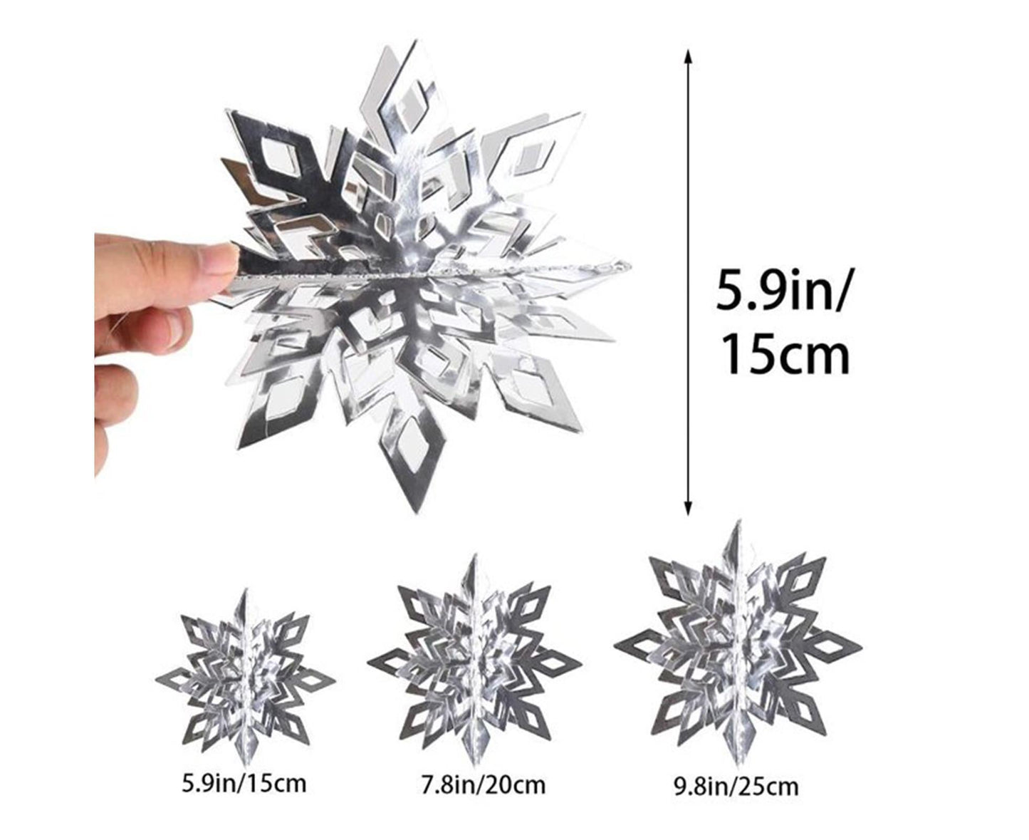 Snowflake Hanging Decor-Silver V1263-JX-594