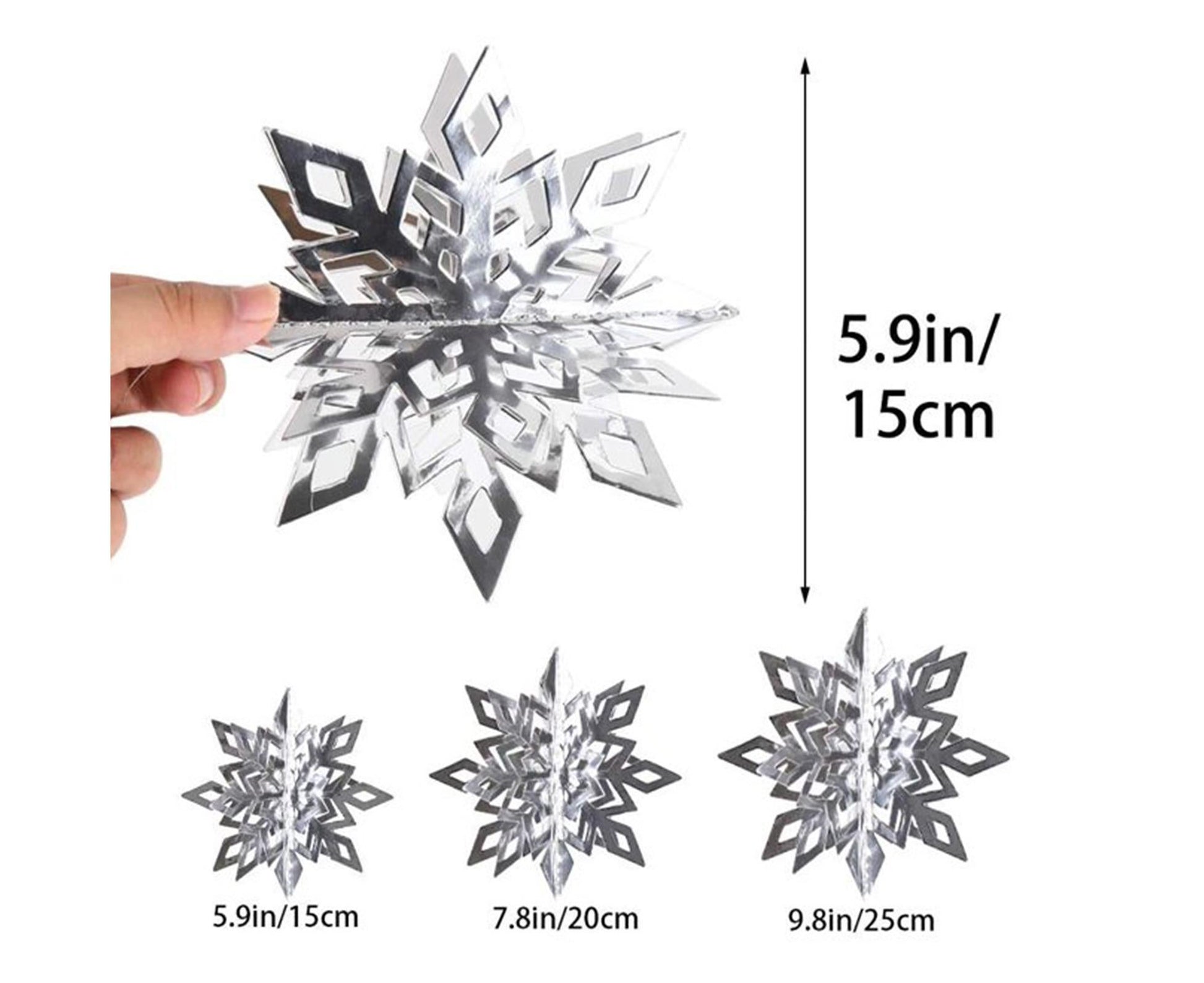 Snowflake Hanging Decor-Silver V1263-JX-594