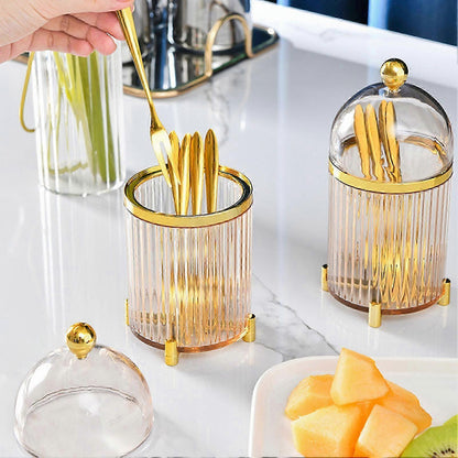 10pcs Stainless Steel Mini Forks Set with Storage Jar for Dessert & Salad V1263-JX-5943