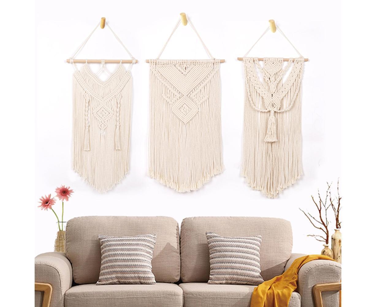 Boho Handwoven Wall Hanging Tassel Tapestry Craft Wedding Home Dorm Room Decor-6# V1263-JX-595