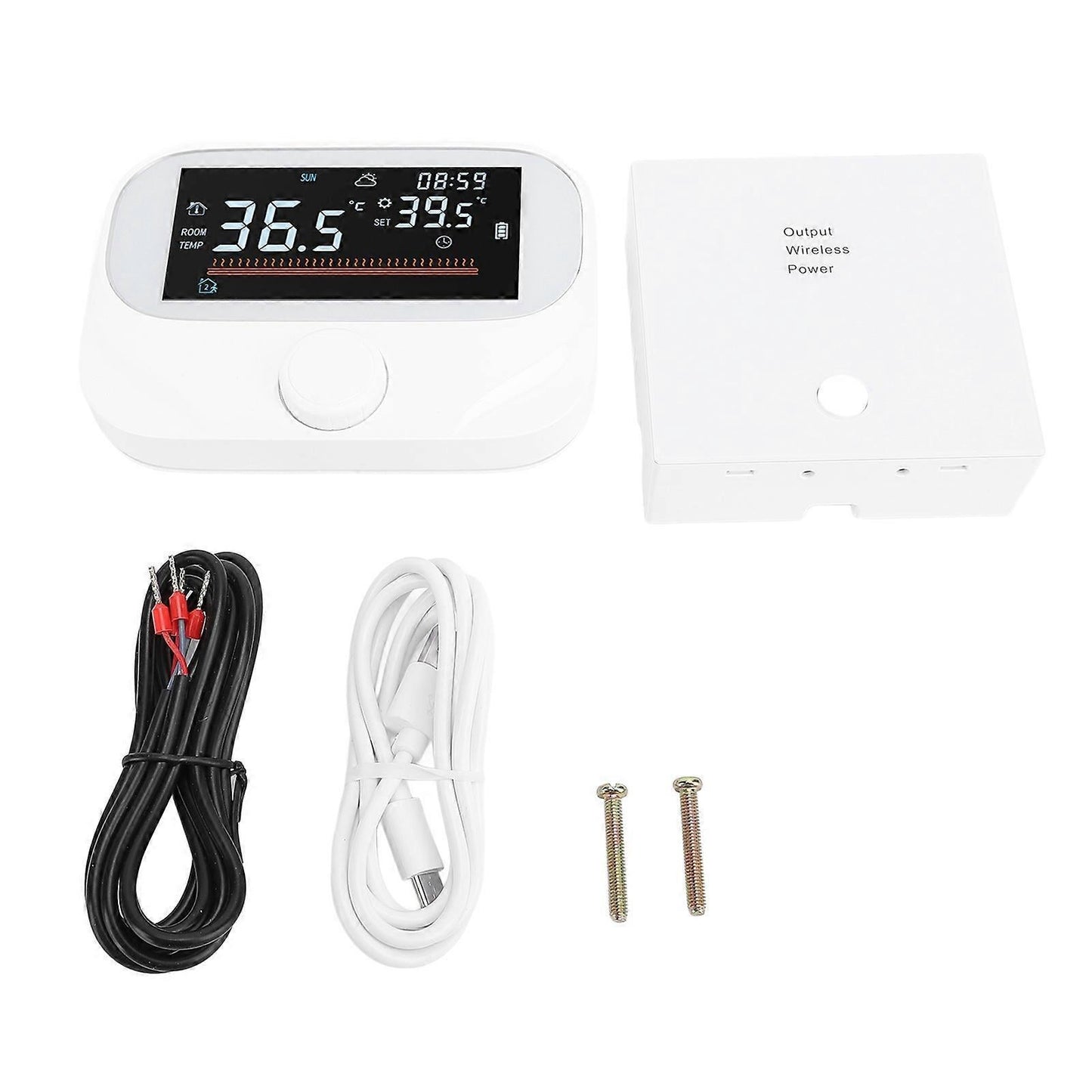 Smart Programmable Thermostat Energy Saving LCD Display Wireless Temperature Controller V1263-JX-5951
