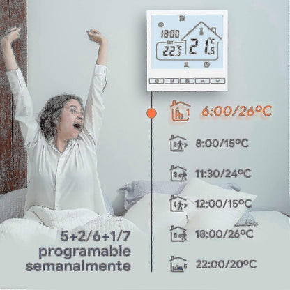 WiFi Smart Heating Thermostat 16A Wall Thermostat Compatible with Alexa Google Home V1263-JX-5952