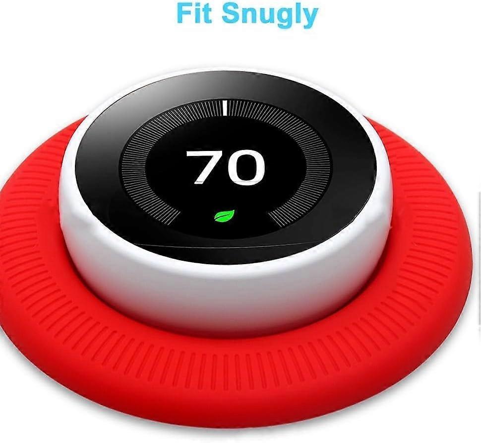 Smart Thermostat Protective Silicone Cover Wall Plate for Nest Thermostat Accessories Red V1263-JX-5953