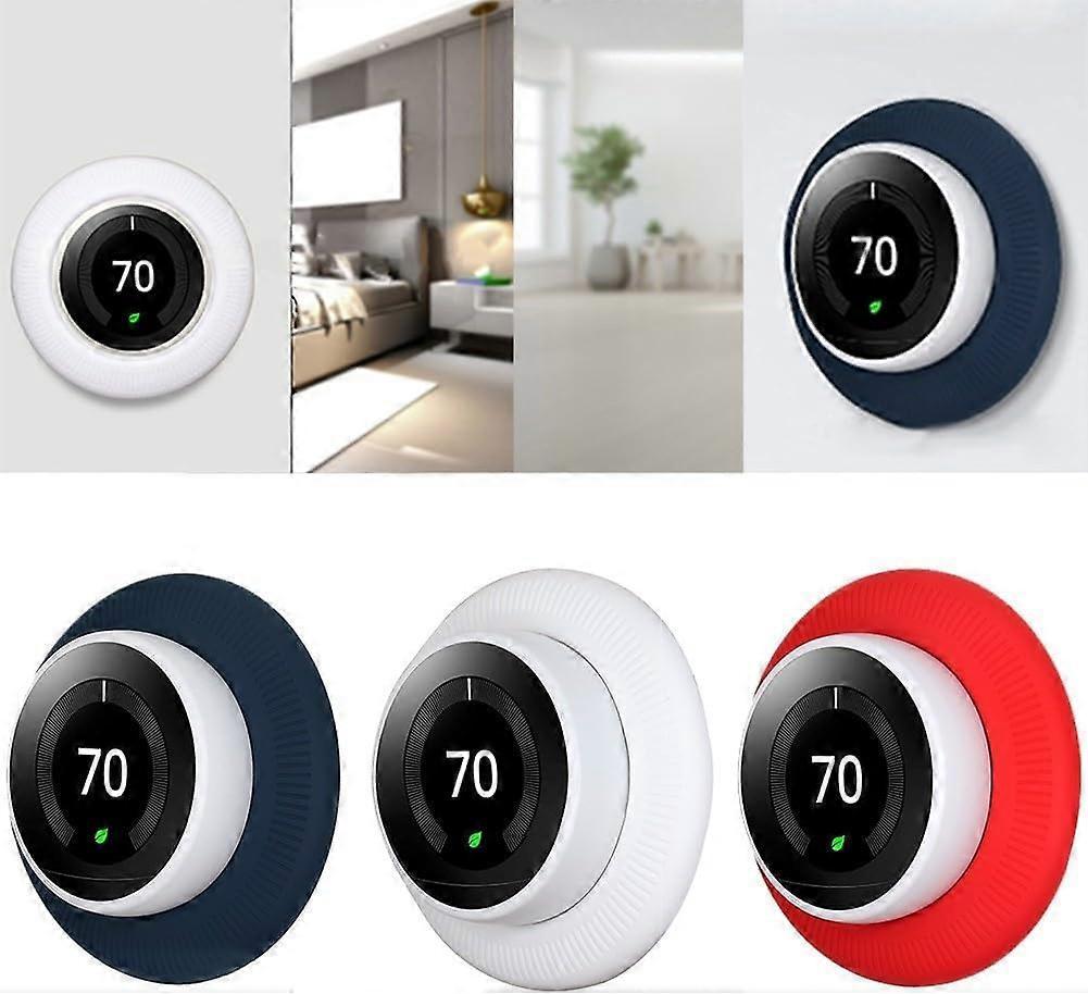 Smart Thermostat Protective Silicone Cover Wall Plate for Nest Thermostat Accessories Red V1263-JX-5953
