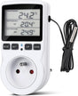 Heating Thermostat Socket Timer with Sensor LCD Display for Aquarium Greenhouse Incubator V1263-JX-5956