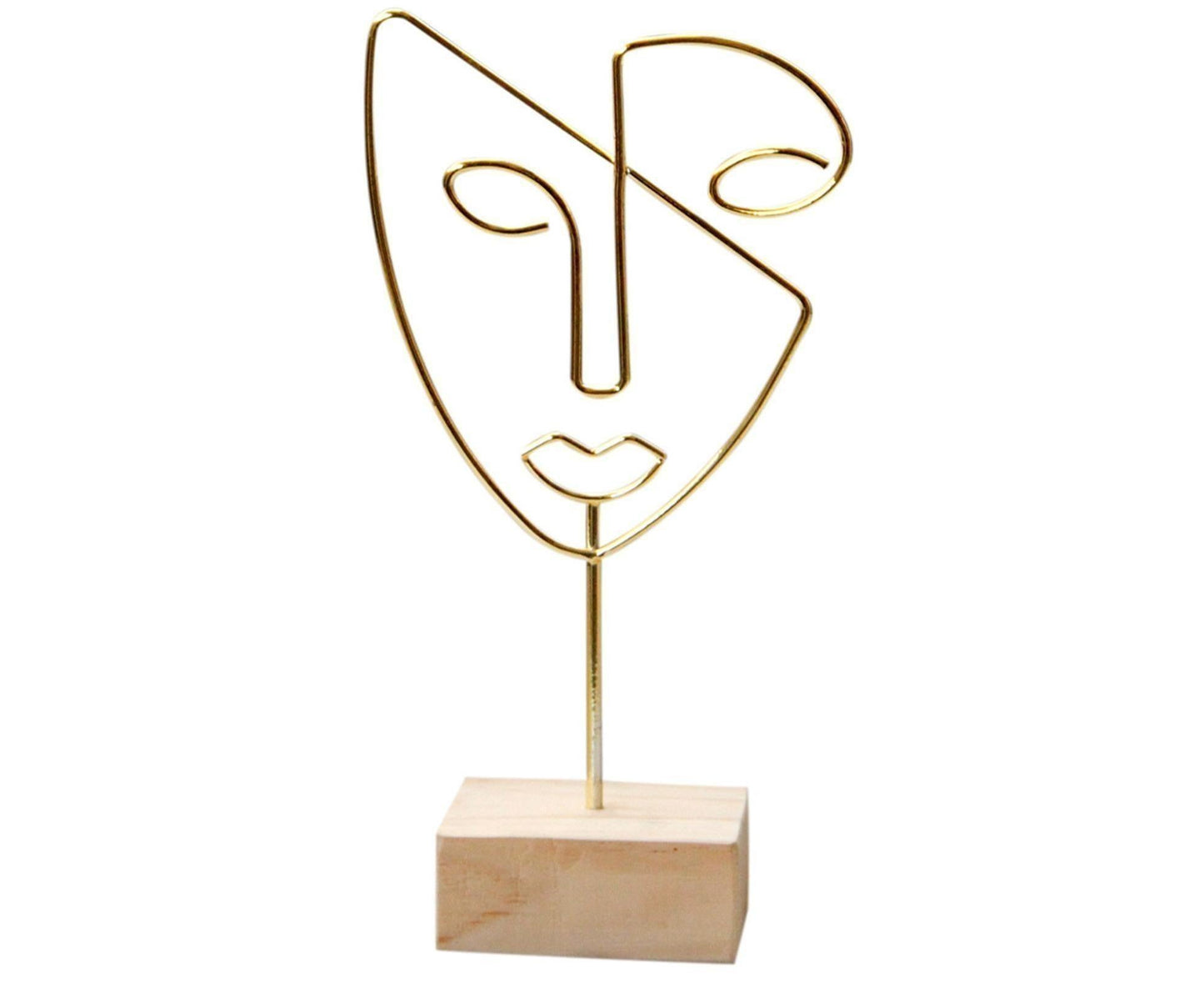 Abstract Metal Face Art-Golden V1263-JX-596