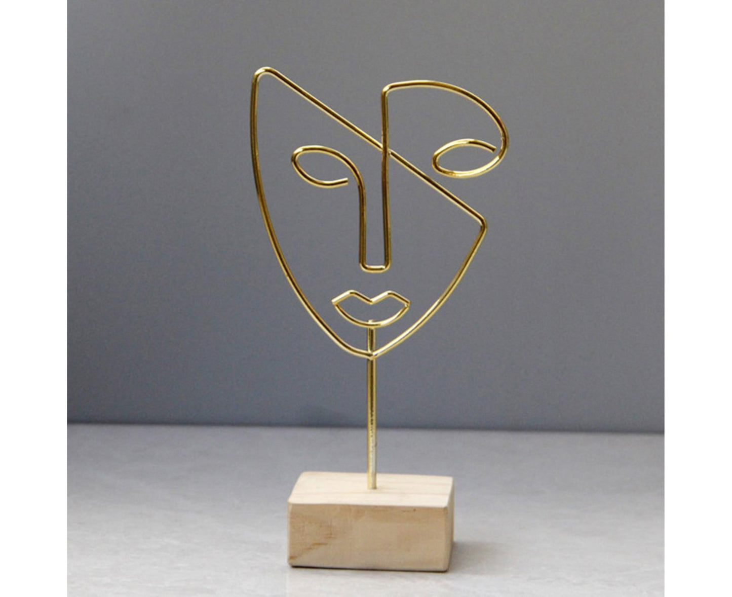 Abstract Metal Face Art-Golden V1263-JX-596