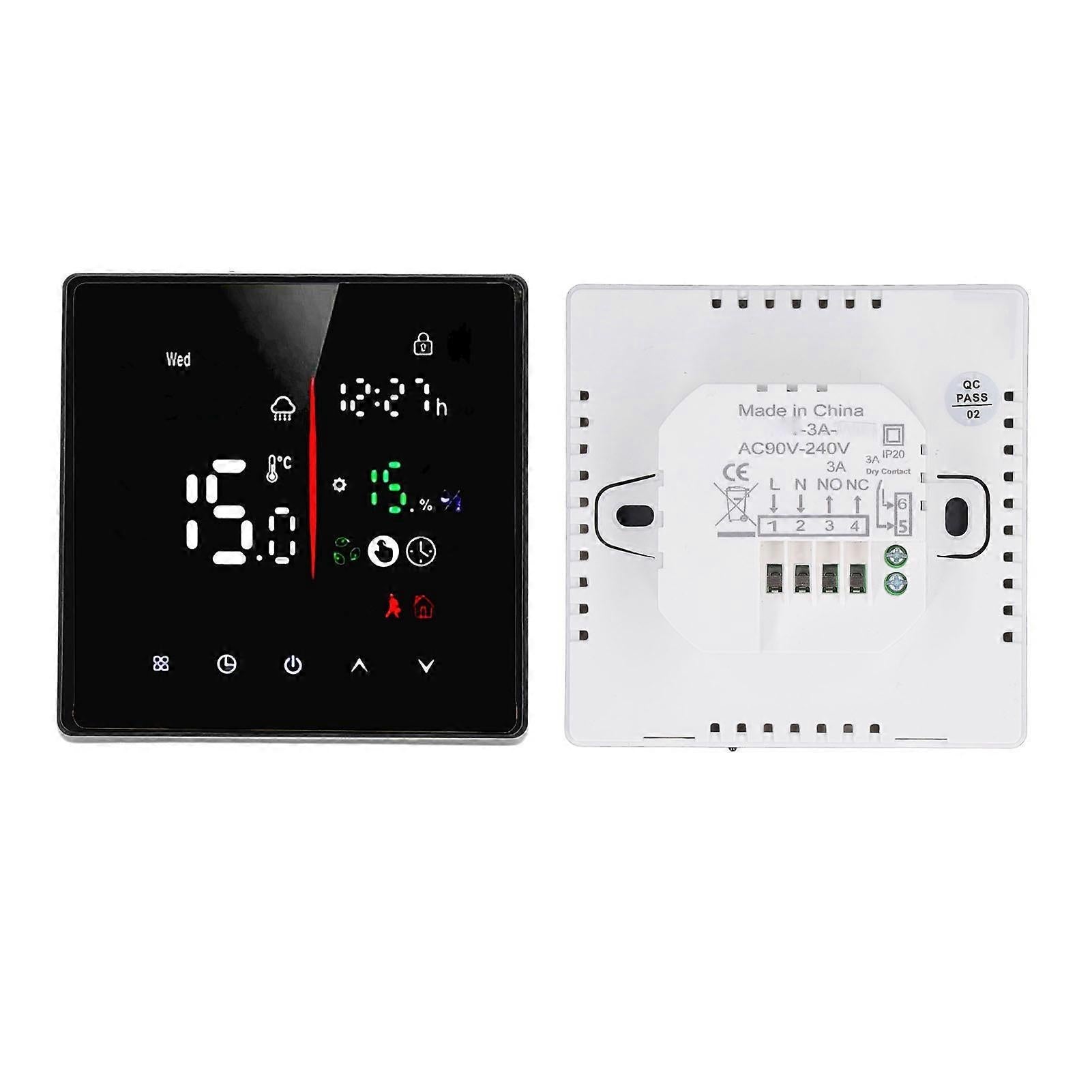 Touch Screen Wall Thermostat Temperature Controller for Water Floor Heating AC90-240V V1263-JX-5961