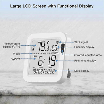 Temperature & Humidity Sensor LCD Display Infrared Sensing Backlight Screen V1263-JX-5963
