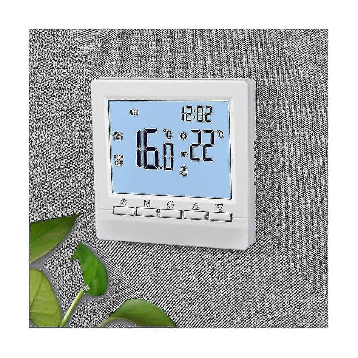 Backlight LCD Thermostat Wall Heating Temperature Controller Blue Light Display V1263-JX-5964