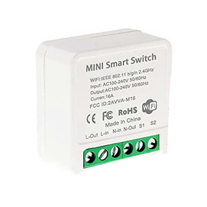 Mini Smart WiFi Relay Switch DIY Timer Light Control Module Compatible with Smart Life App V1263-JX-5966