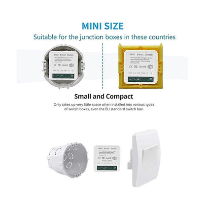 Mini Smart WiFi Relay Switch DIY Timer Light Control Module Compatible with Smart Life App V1263-JX-5966