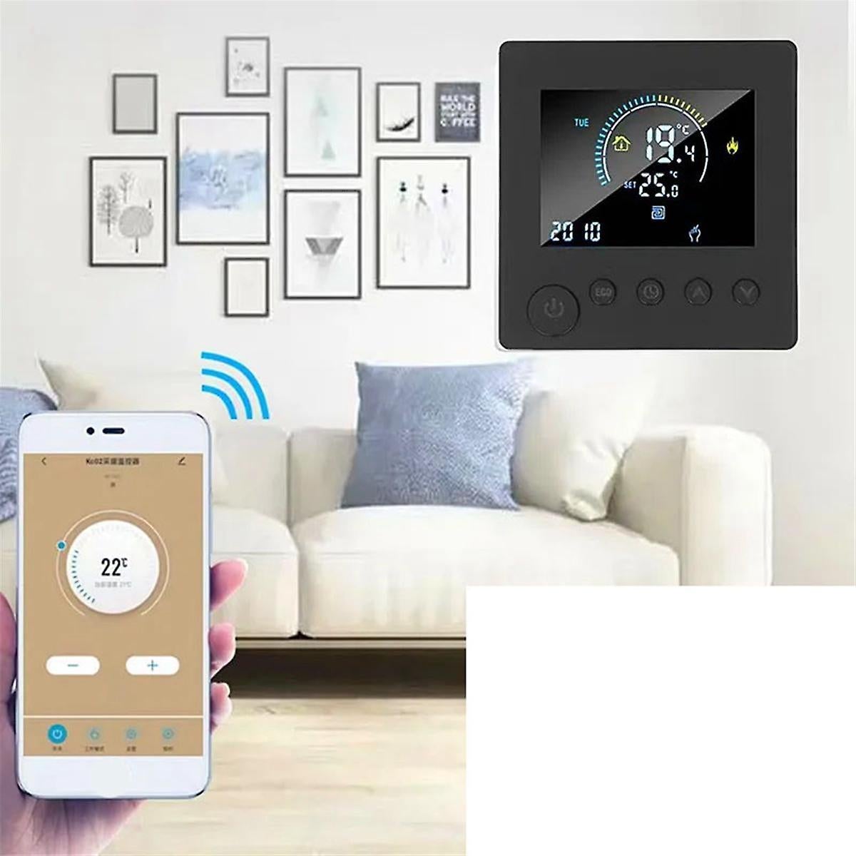 WiFi Smart Thermostat Electric Floor Heating Water & Gas Boiler Temperature Controller V1263-JX-5967