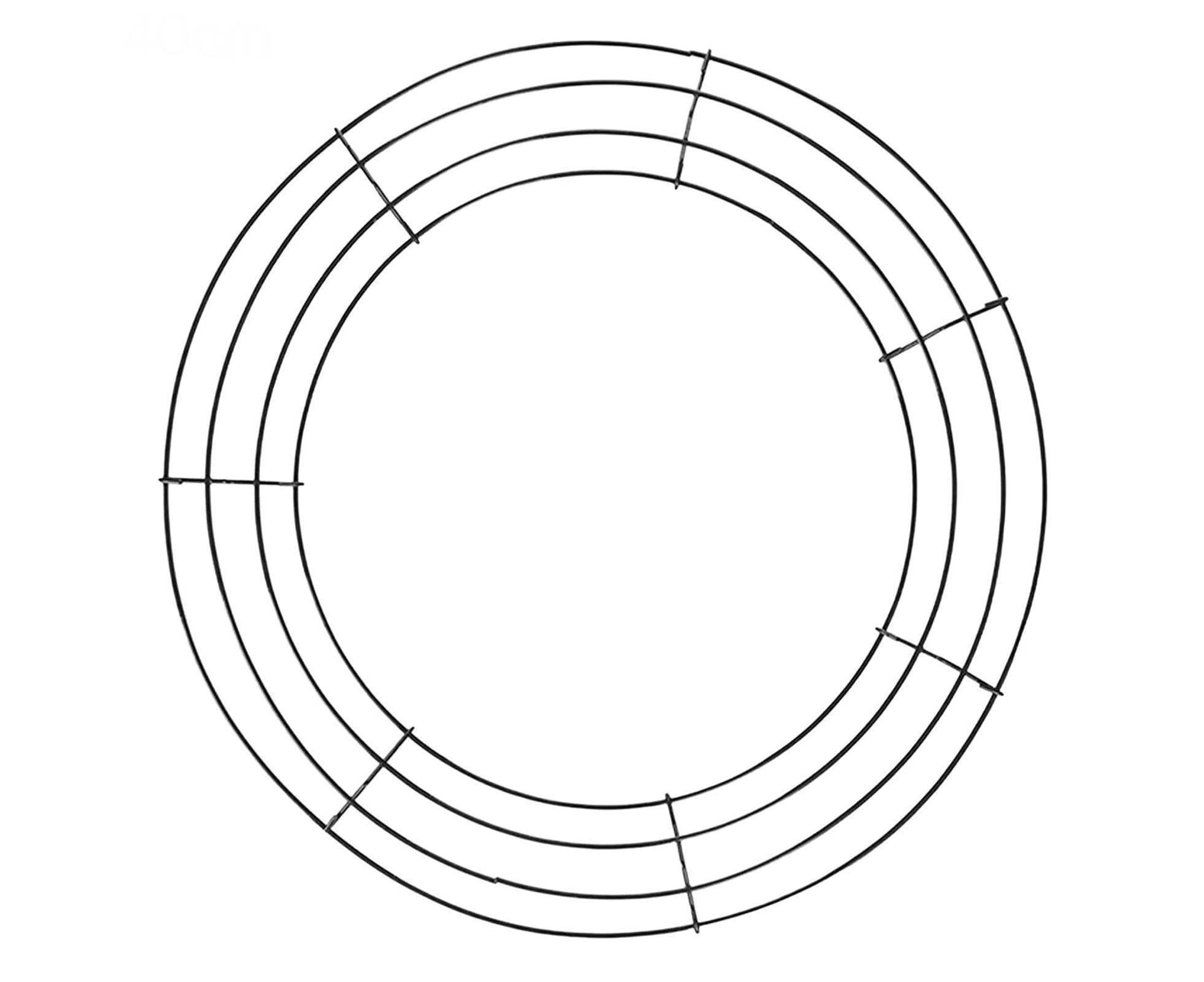 Wreath Frame Durable Wall Hanging Metal Rust-proof Wire Wreath Form for Home Decor-Black 40cm V1263-JX-597