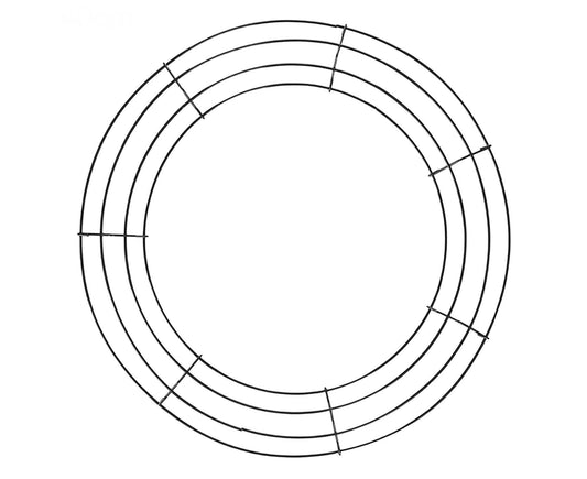Wreath Frame Durable Wall Hanging Metal Rust-proof Wire Wreath Form for Home Decor-Black 40cm V1263-JX-597