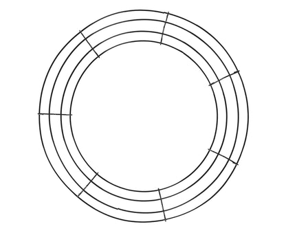 Wreath Frame Durable Wall Hanging Metal Rust-proof Wire Wreath Form for Home Decor-Black 40cm V1263-JX-597