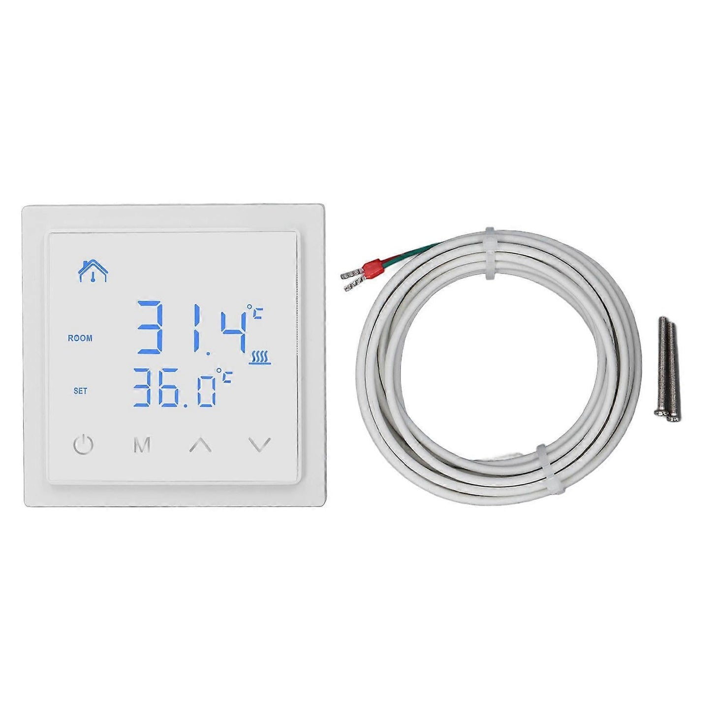 Electric Underfloor Heating Thermostat LED Display High Accuracy 16A Temperature Controller V1263-JX-5973