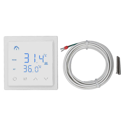 Electric Underfloor Heating Thermostat LED Display High Accuracy 16A Temperature Controller V1263-JX-5973