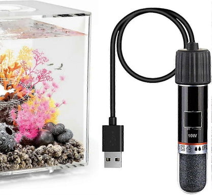 Mini USB Aquarium Warmer 10W Thermostat Rod Rechargeable Compact Heating Tool V1263-JX-5977