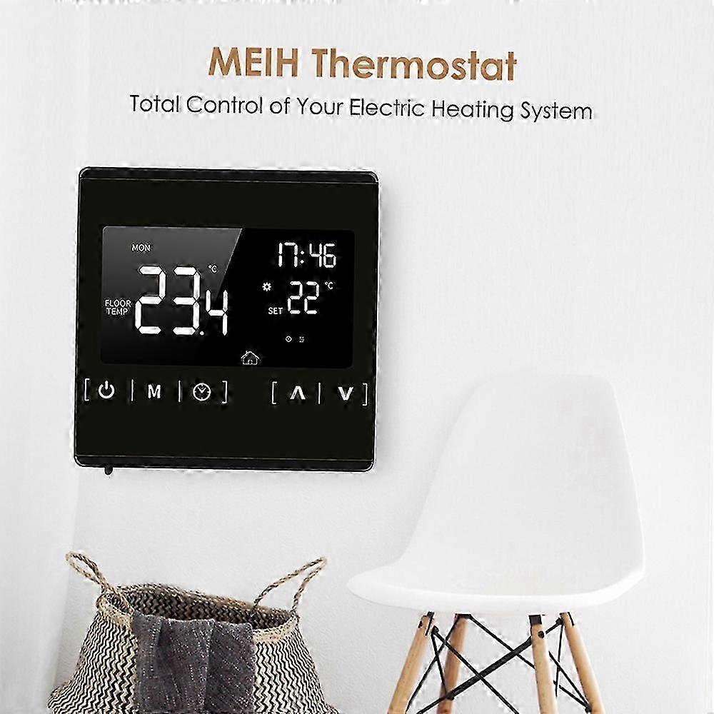 Smart LCD Touchscreen Thermostat Programmable Electric Floor Heating Temperature Controller V1263-JX-5978
