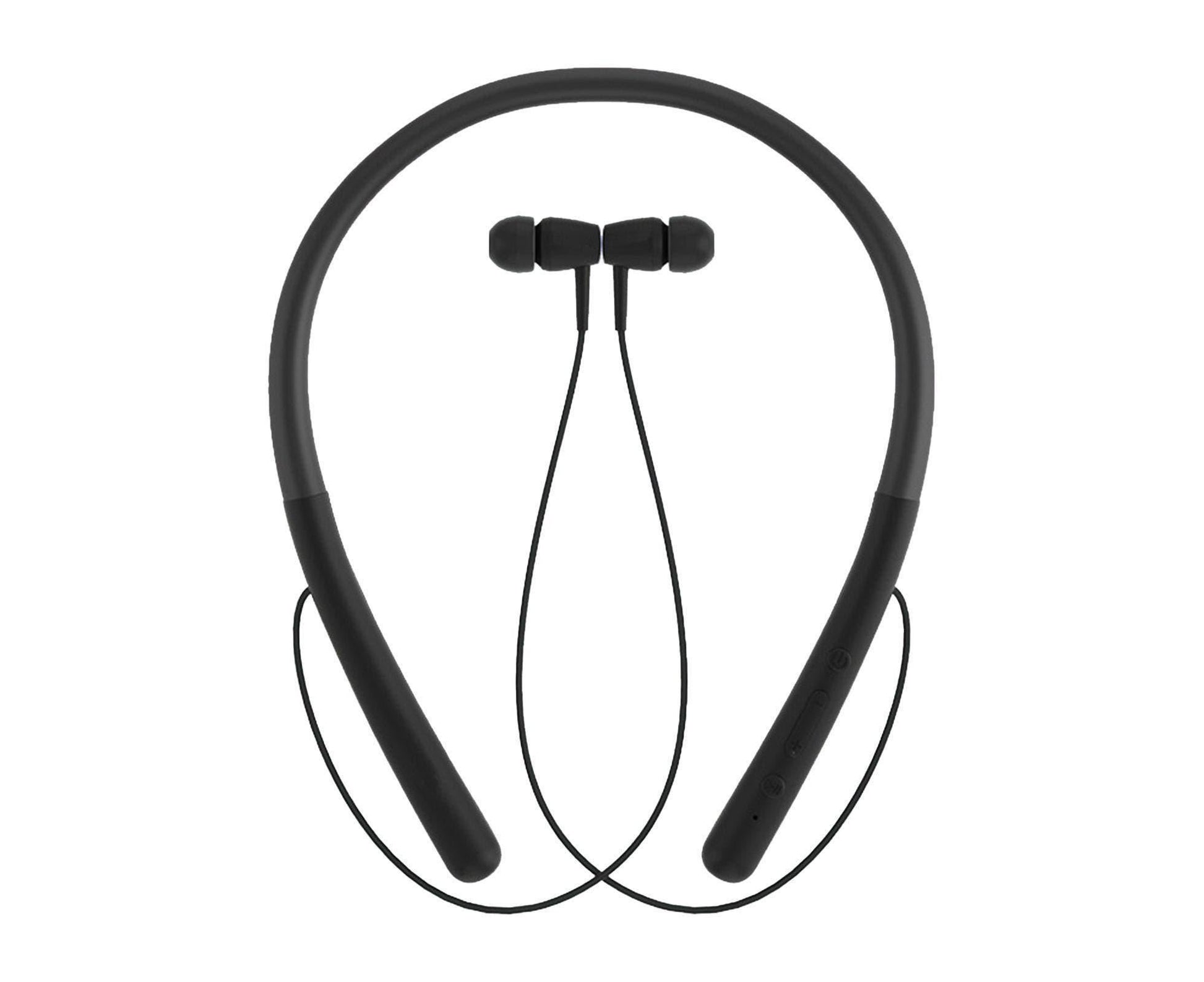 Bluetooth Earphone Neckband Noise Reduction Wireless Earbud - Black V1263-JX-6