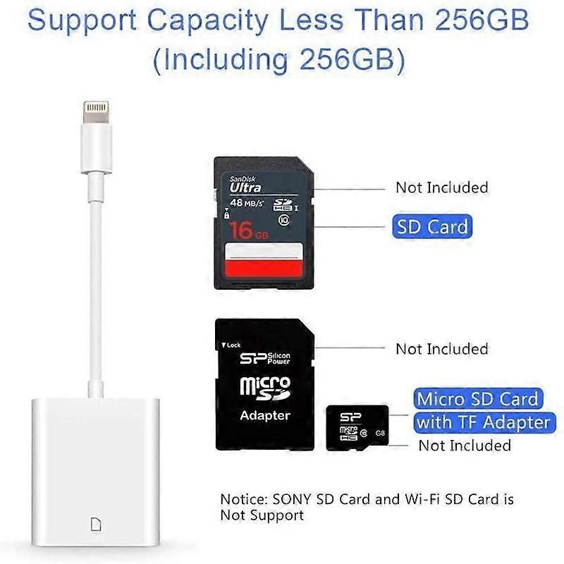 ZS-KL21810 8-Pin to SD Card Reader Adapter for iOS Devices V1263-JX-6001