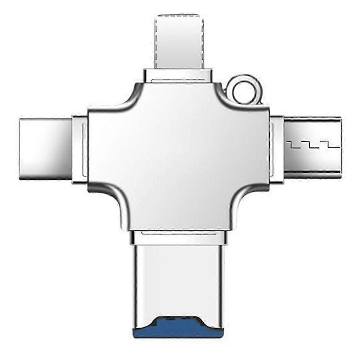 4-in-1 Memory Card Reader: Type-C OTG for iPhone/Laptop/PC, iOS & USB-A V1263-JX-6005